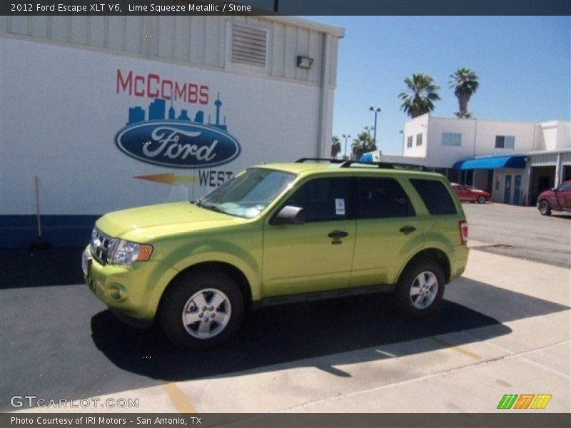 Lime Squeeze Metallic / Stone 2012 Ford Escape XLT V6