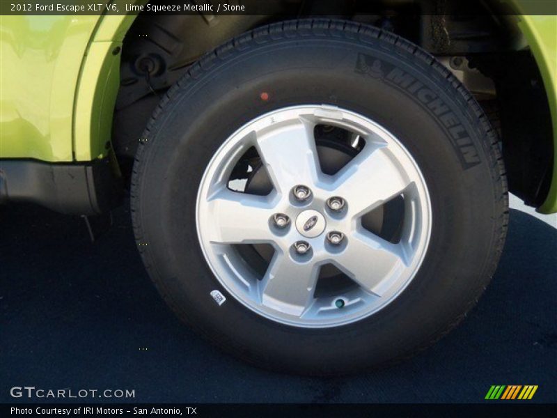 Lime Squeeze Metallic / Stone 2012 Ford Escape XLT V6