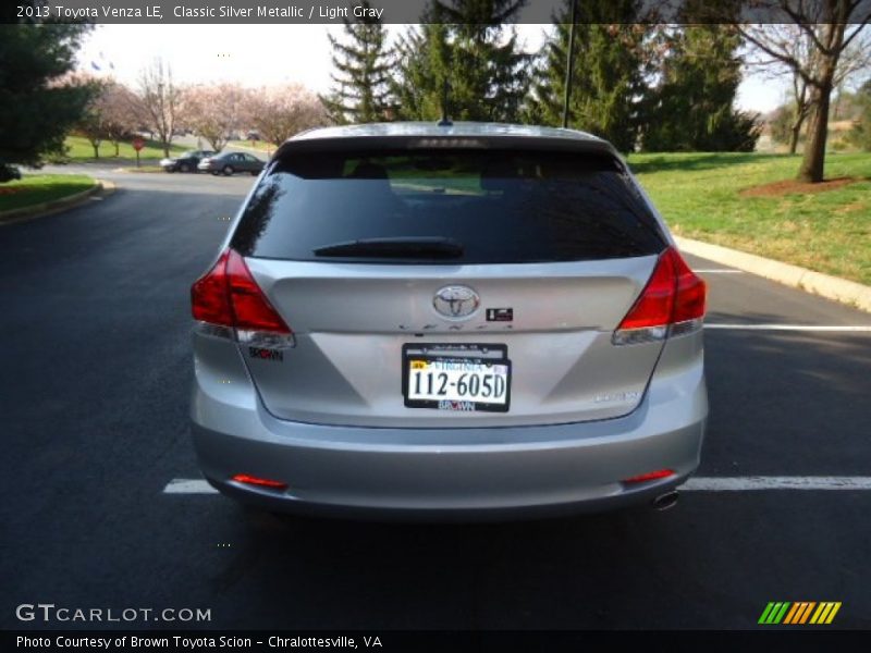 Classic Silver Metallic / Light Gray 2013 Toyota Venza LE