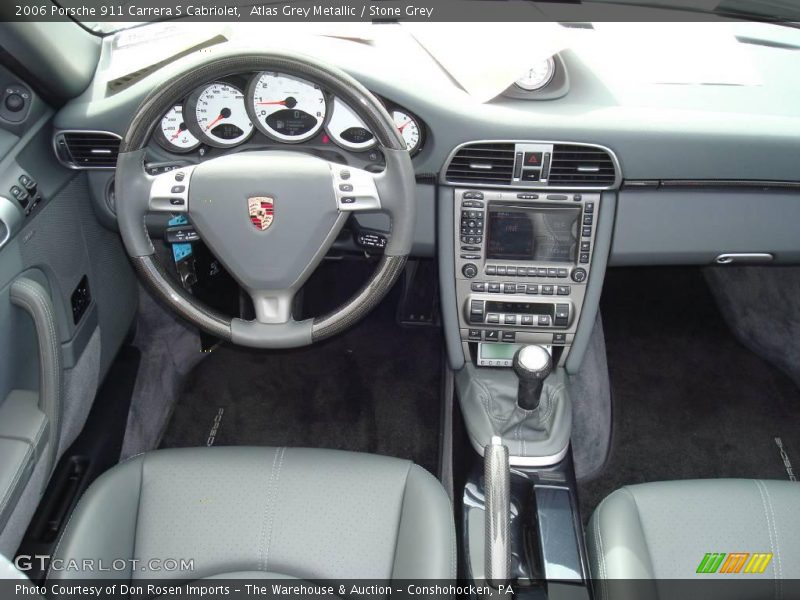 Atlas Grey Metallic / Stone Grey 2006 Porsche 911 Carrera S Cabriolet