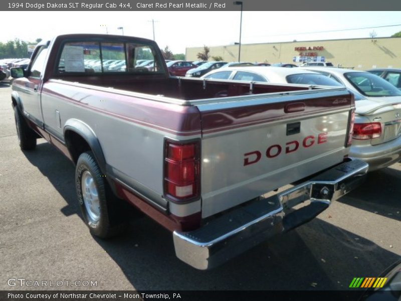 Claret Red Pearl Metallic / Red 1994 Dodge Dakota SLT Regular Cab 4x4