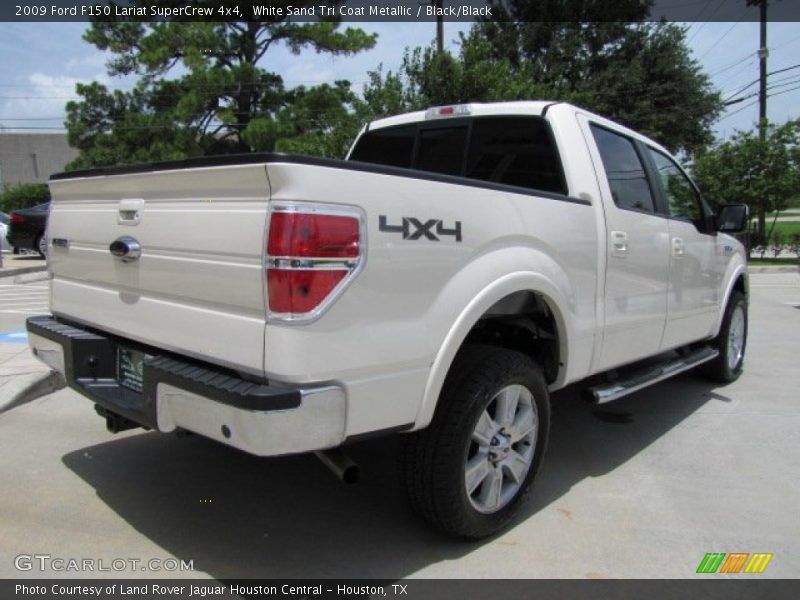 White Sand Tri Coat Metallic / Black/Black 2009 Ford F150 Lariat SuperCrew 4x4