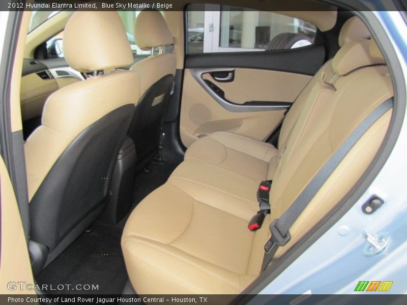 Rear Seat of 2012 Elantra Limited