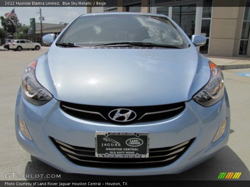 Blue Sky Metallic / Beige 2012 Hyundai Elantra Limited