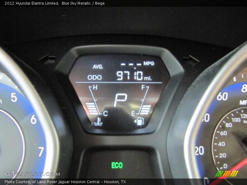 Blue Sky Metallic / Beige 2012 Hyundai Elantra Limited