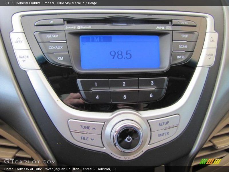 Audio System of 2012 Elantra Limited