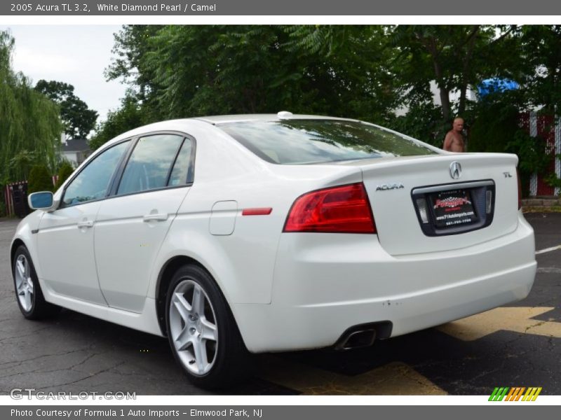 White Diamond Pearl / Camel 2005 Acura TL 3.2