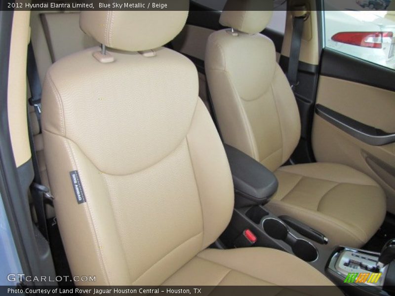 Blue Sky Metallic / Beige 2012 Hyundai Elantra Limited