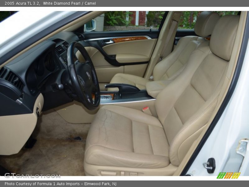 White Diamond Pearl / Camel 2005 Acura TL 3.2