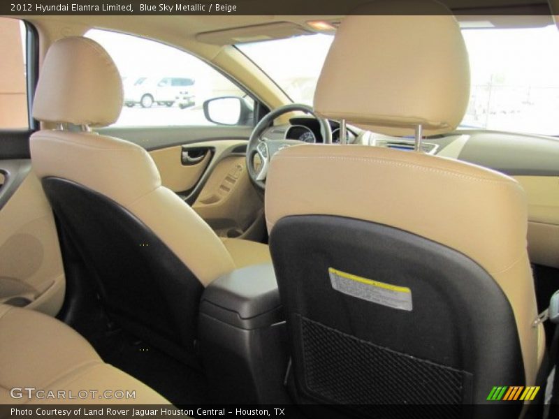 Blue Sky Metallic / Beige 2012 Hyundai Elantra Limited