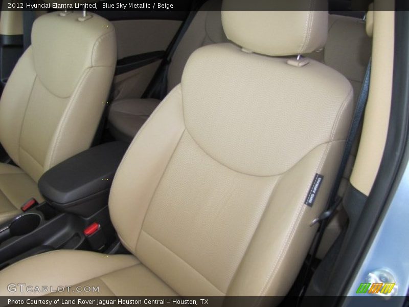 Blue Sky Metallic / Beige 2012 Hyundai Elantra Limited