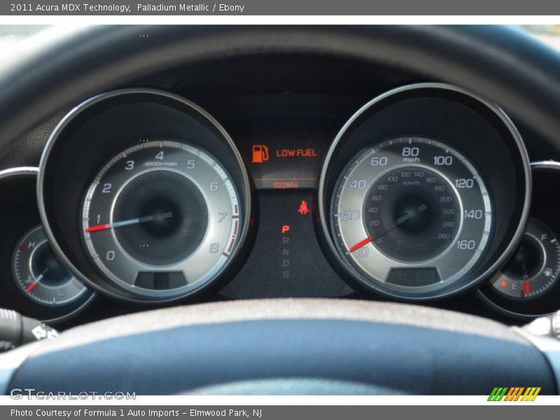 Palladium Metallic / Ebony 2011 Acura MDX Technology