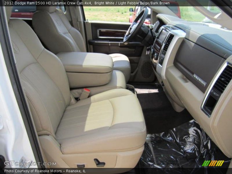 Bright White / Light Pebble Beige/Bark Brown 2012 Dodge Ram 2500 HD Laramie Crew Cab 4x4