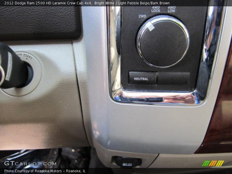 Bright White / Light Pebble Beige/Bark Brown 2012 Dodge Ram 2500 HD Laramie Crew Cab 4x4