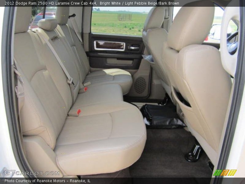 Bright White / Light Pebble Beige/Bark Brown 2012 Dodge Ram 2500 HD Laramie Crew Cab 4x4