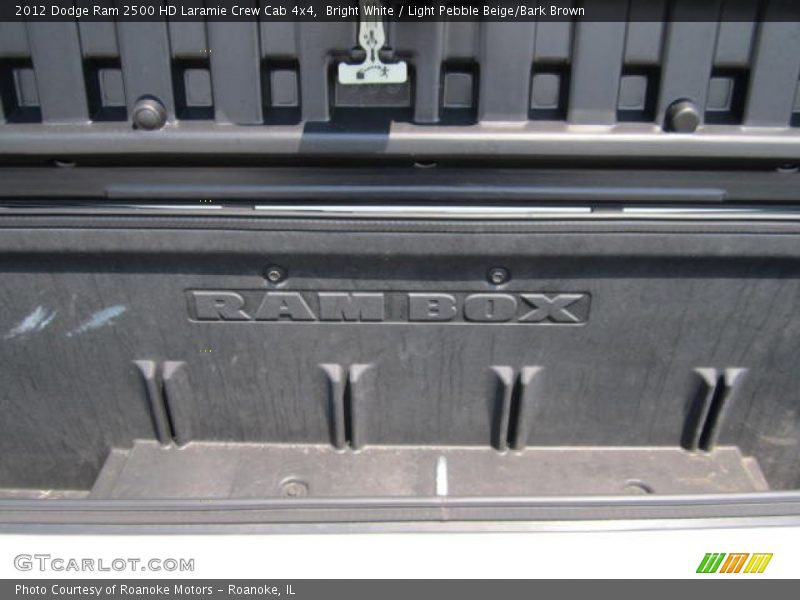 Bright White / Light Pebble Beige/Bark Brown 2012 Dodge Ram 2500 HD Laramie Crew Cab 4x4