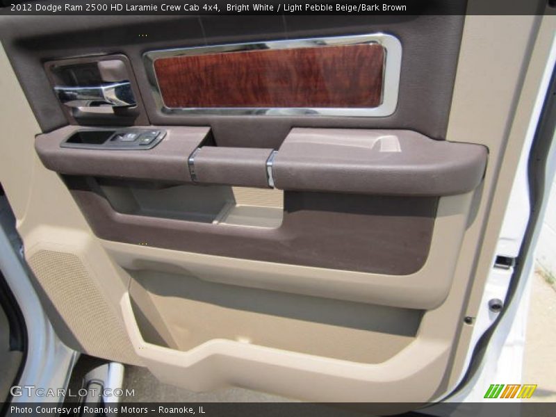 Bright White / Light Pebble Beige/Bark Brown 2012 Dodge Ram 2500 HD Laramie Crew Cab 4x4