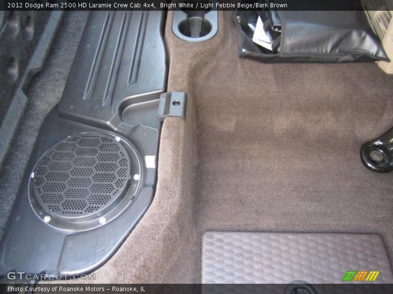 Bright White / Light Pebble Beige/Bark Brown 2012 Dodge Ram 2500 HD Laramie Crew Cab 4x4