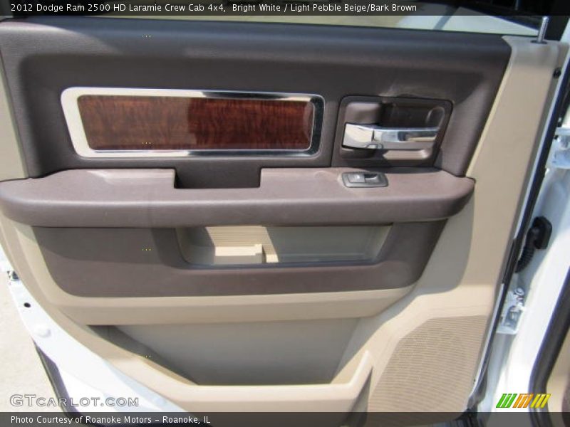 Bright White / Light Pebble Beige/Bark Brown 2012 Dodge Ram 2500 HD Laramie Crew Cab 4x4
