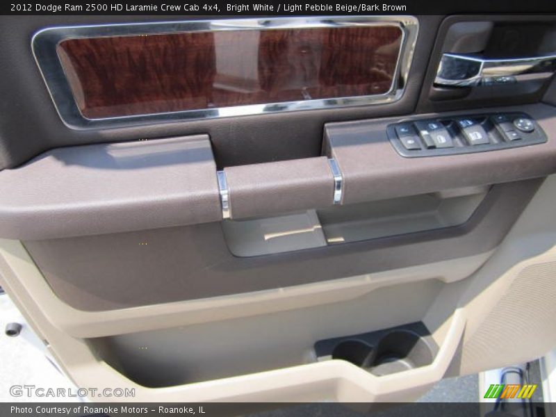 Bright White / Light Pebble Beige/Bark Brown 2012 Dodge Ram 2500 HD Laramie Crew Cab 4x4