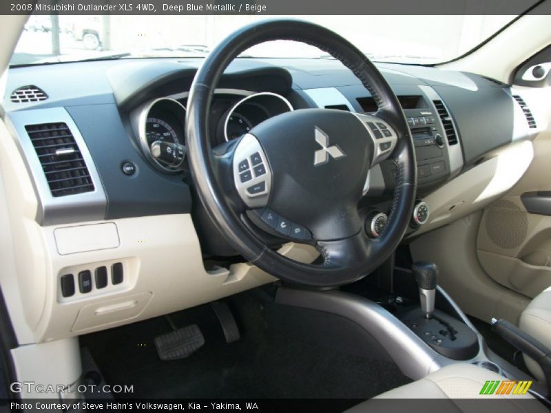 Deep Blue Metallic / Beige 2008 Mitsubishi Outlander XLS 4WD