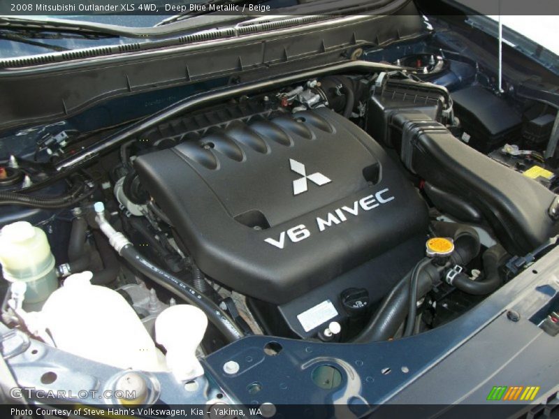 Deep Blue Metallic / Beige 2008 Mitsubishi Outlander XLS 4WD