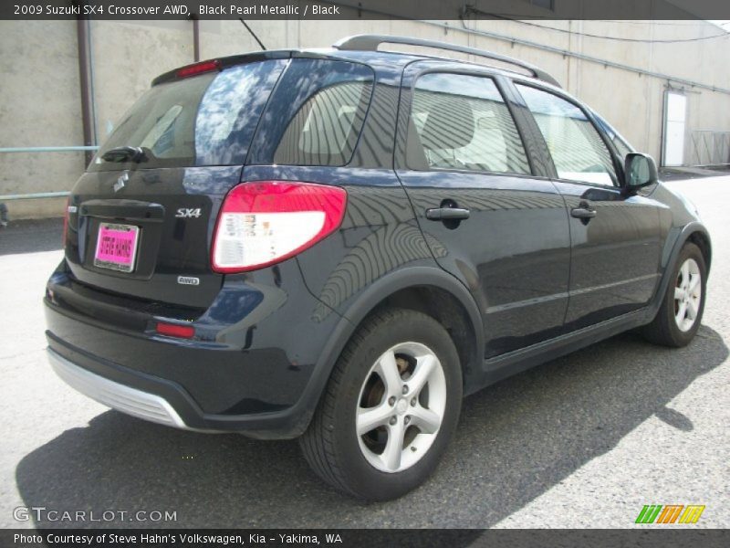 Black Pearl Metallic / Black 2009 Suzuki SX4 Crossover AWD