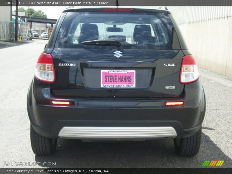 Black Pearl Metallic / Black 2009 Suzuki SX4 Crossover AWD