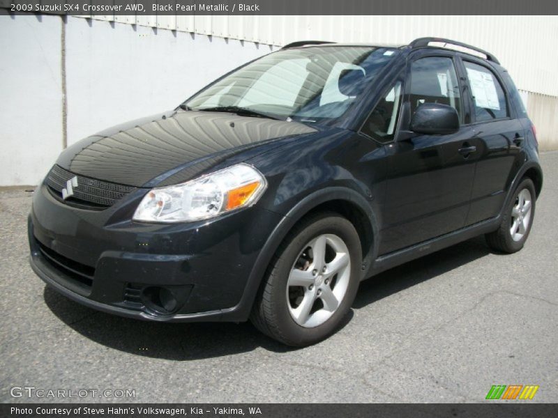 Black Pearl Metallic / Black 2009 Suzuki SX4 Crossover AWD