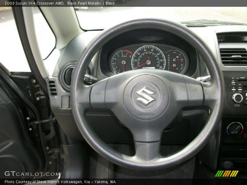 Black Pearl Metallic / Black 2009 Suzuki SX4 Crossover AWD