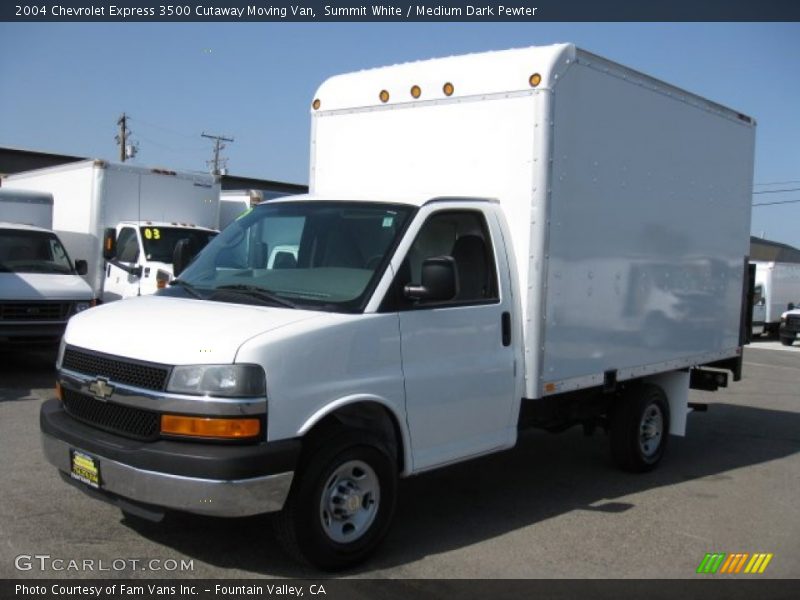Summit White / Medium Dark Pewter 2004 Chevrolet Express 3500 Cutaway Moving Van