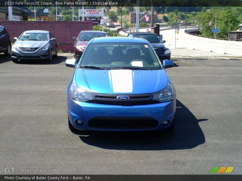 Blue Flame Metallic / Charcoal Black 2010 Ford Focus SE Coupe