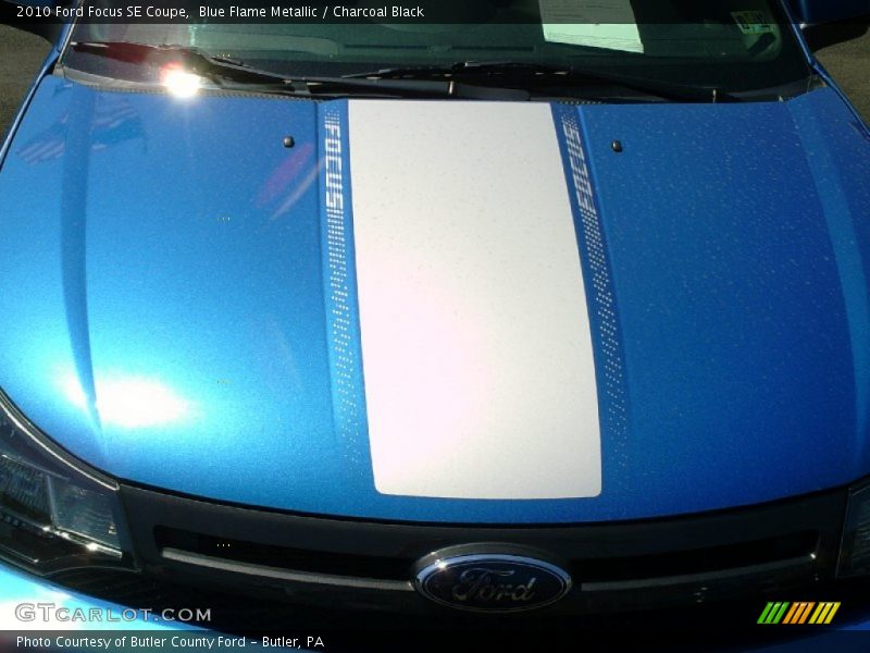 Blue Flame Metallic / Charcoal Black 2010 Ford Focus SE Coupe