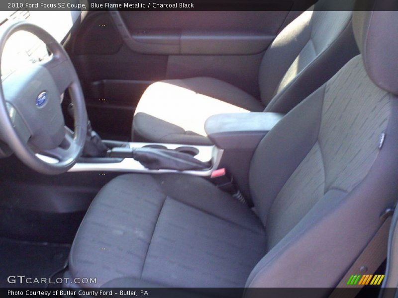 Blue Flame Metallic / Charcoal Black 2010 Ford Focus SE Coupe