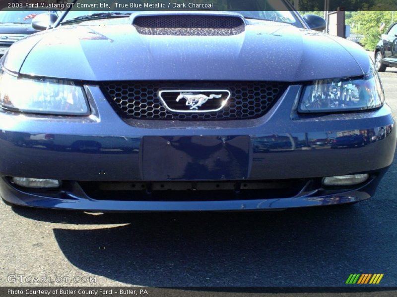 True Blue Metallic / Dark Charcoal 2003 Ford Mustang GT Convertible