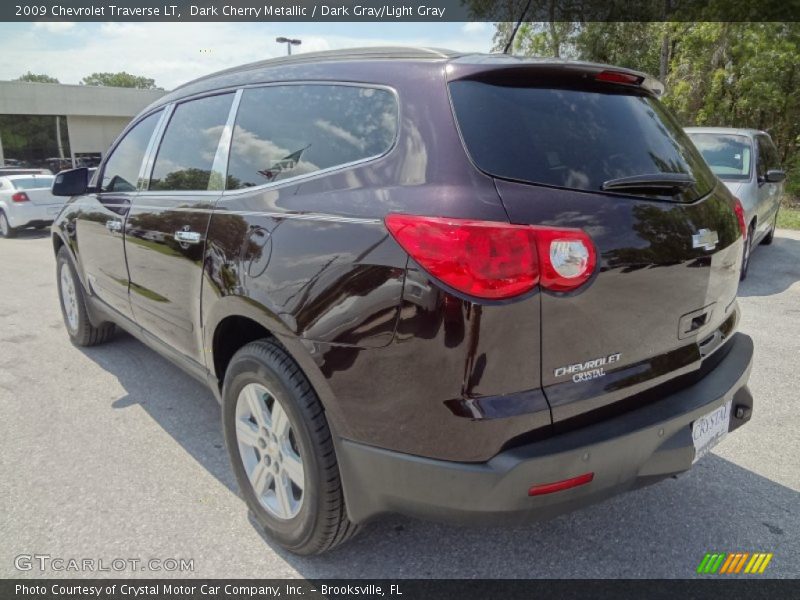 Dark Cherry Metallic / Dark Gray/Light Gray 2009 Chevrolet Traverse LT