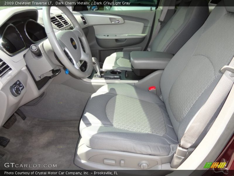 Dark Cherry Metallic / Dark Gray/Light Gray 2009 Chevrolet Traverse LT