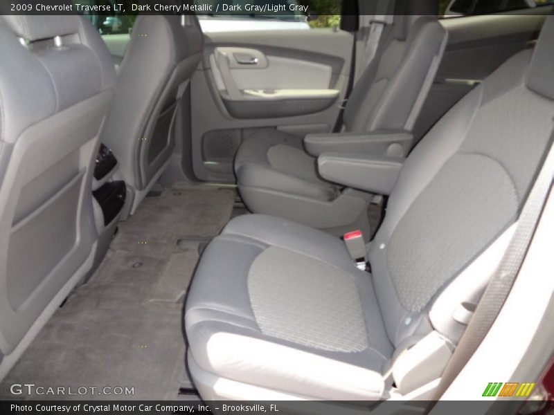 Dark Cherry Metallic / Dark Gray/Light Gray 2009 Chevrolet Traverse LT
