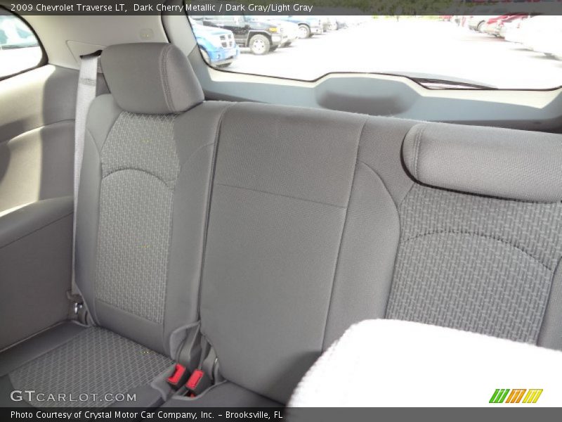 Dark Cherry Metallic / Dark Gray/Light Gray 2009 Chevrolet Traverse LT