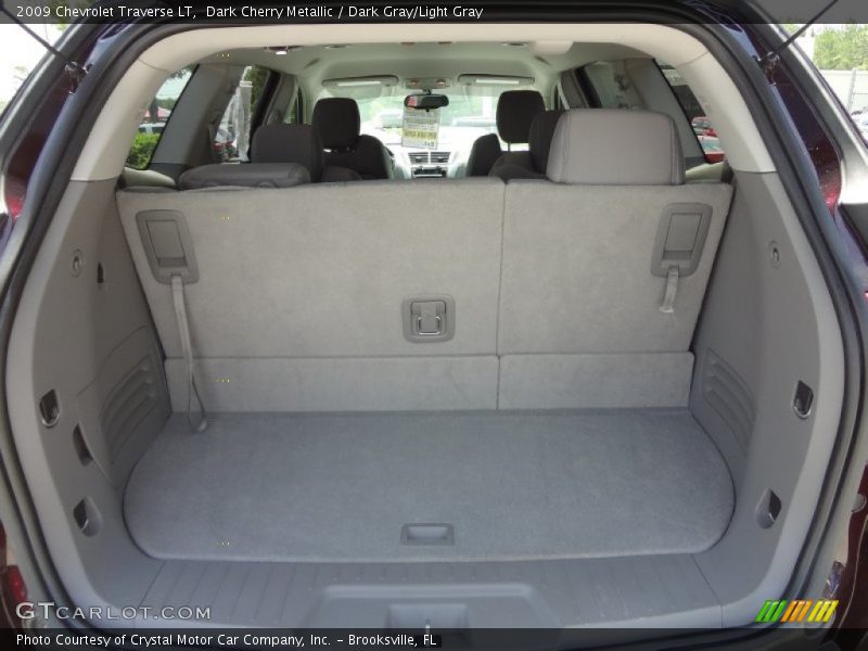 Dark Cherry Metallic / Dark Gray/Light Gray 2009 Chevrolet Traverse LT