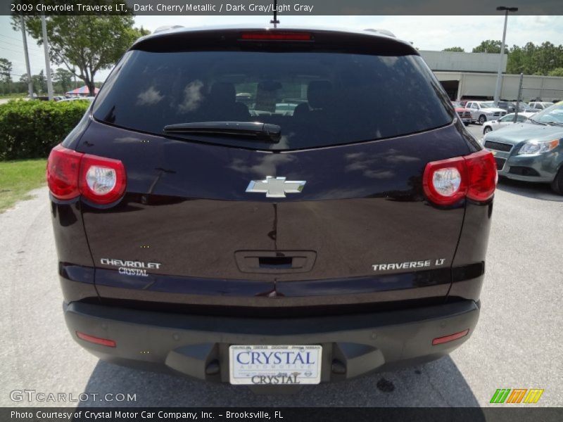 Dark Cherry Metallic / Dark Gray/Light Gray 2009 Chevrolet Traverse LT