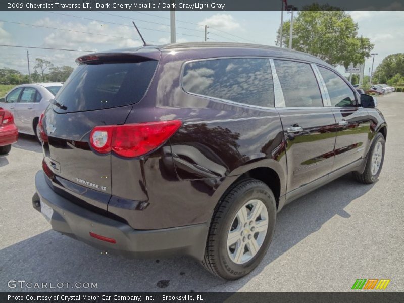 Dark Cherry Metallic / Dark Gray/Light Gray 2009 Chevrolet Traverse LT