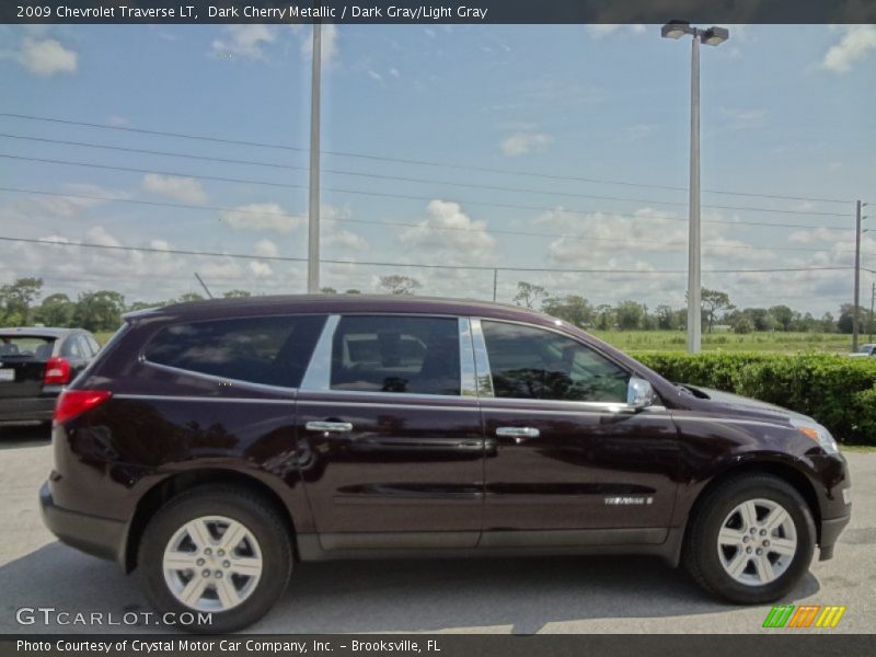 Dark Cherry Metallic / Dark Gray/Light Gray 2009 Chevrolet Traverse LT
