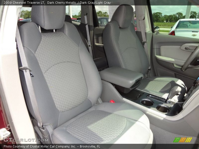 Dark Cherry Metallic / Dark Gray/Light Gray 2009 Chevrolet Traverse LT