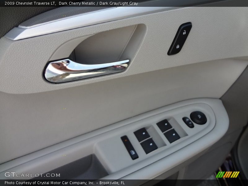 Dark Cherry Metallic / Dark Gray/Light Gray 2009 Chevrolet Traverse LT