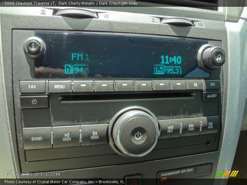 Dark Cherry Metallic / Dark Gray/Light Gray 2009 Chevrolet Traverse LT