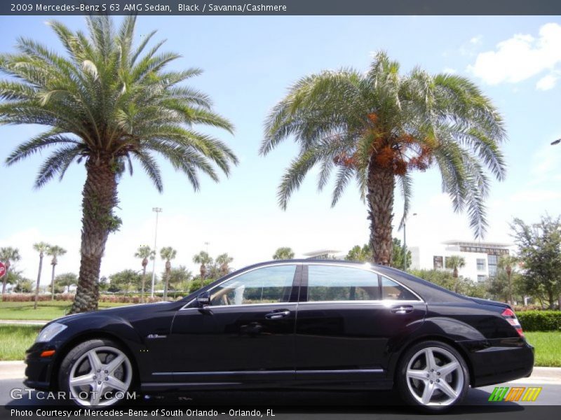 Black / Savanna/Cashmere 2009 Mercedes-Benz S 63 AMG Sedan