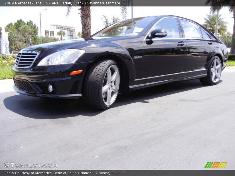 Black / Savanna/Cashmere 2009 Mercedes-Benz S 63 AMG Sedan