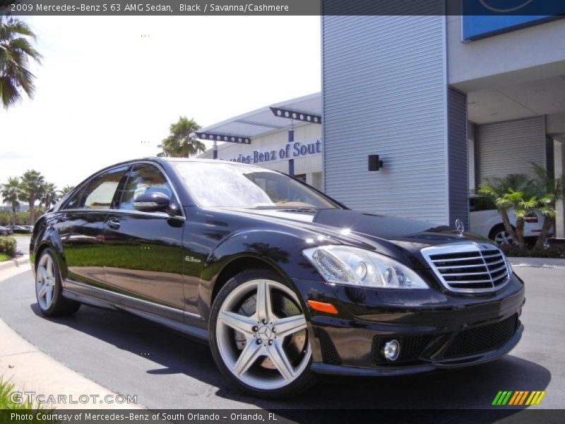 Black / Savanna/Cashmere 2009 Mercedes-Benz S 63 AMG Sedan