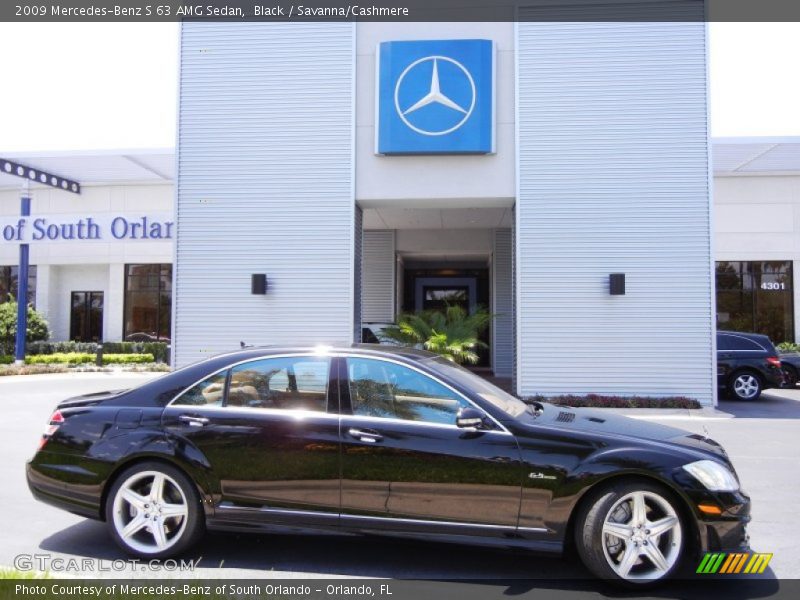 Black / Savanna/Cashmere 2009 Mercedes-Benz S 63 AMG Sedan